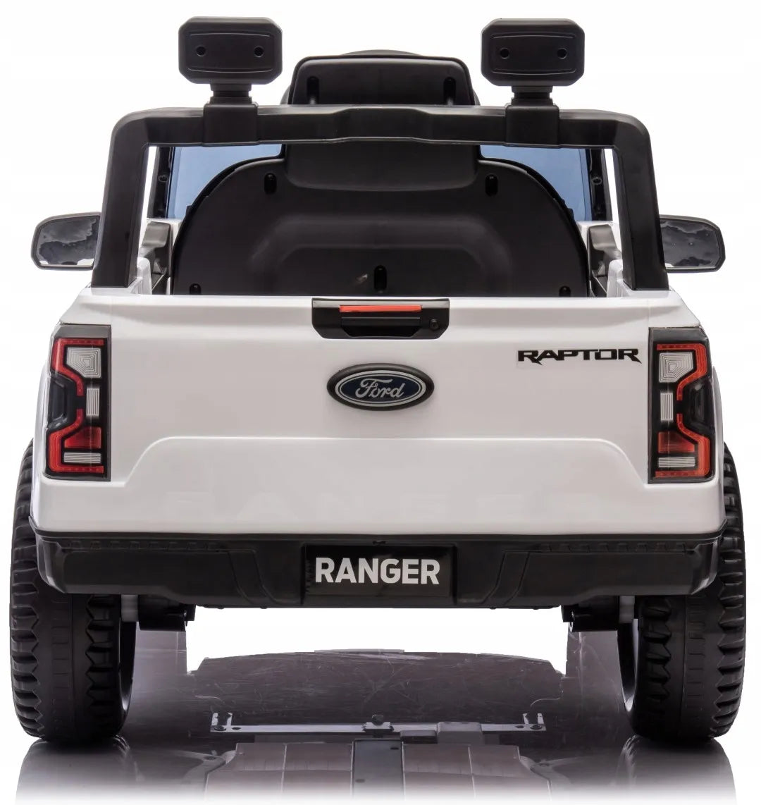 „Sun Baby“ elektrinis automobilis vaikams „Ford Raptor“ SUV, su nuotolinio valdymo pulteliu ir LED žibintais, baltas