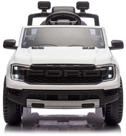 „Sun Baby“ elektrinis automobilis vaikams „Ford Raptor“ SUV, su nuotolinio valdymo pulteliu ir LED žibintais, baltas
