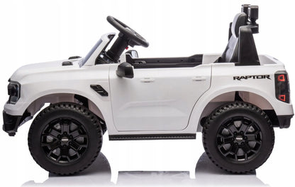 „Sun Baby“ elektrinis automobilis vaikams „Ford Raptor“ SUV, su nuotolinio valdymo pulteliu ir LED žibintais, baltas