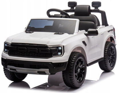 „Sun Baby“ elektrinis automobilis vaikams „Ford Raptor“ SUV, su nuotolinio valdymo pulteliu ir LED žibintais, baltas