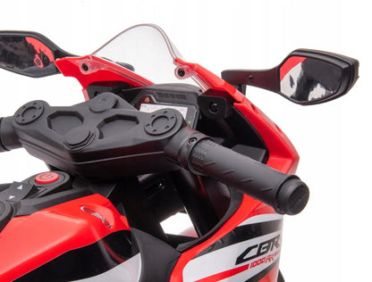 „Sun Baby“ elektrinis motociklas „Honda CBR 1000RR“, 12 V, raudonas, su šviesomis ir garsais
