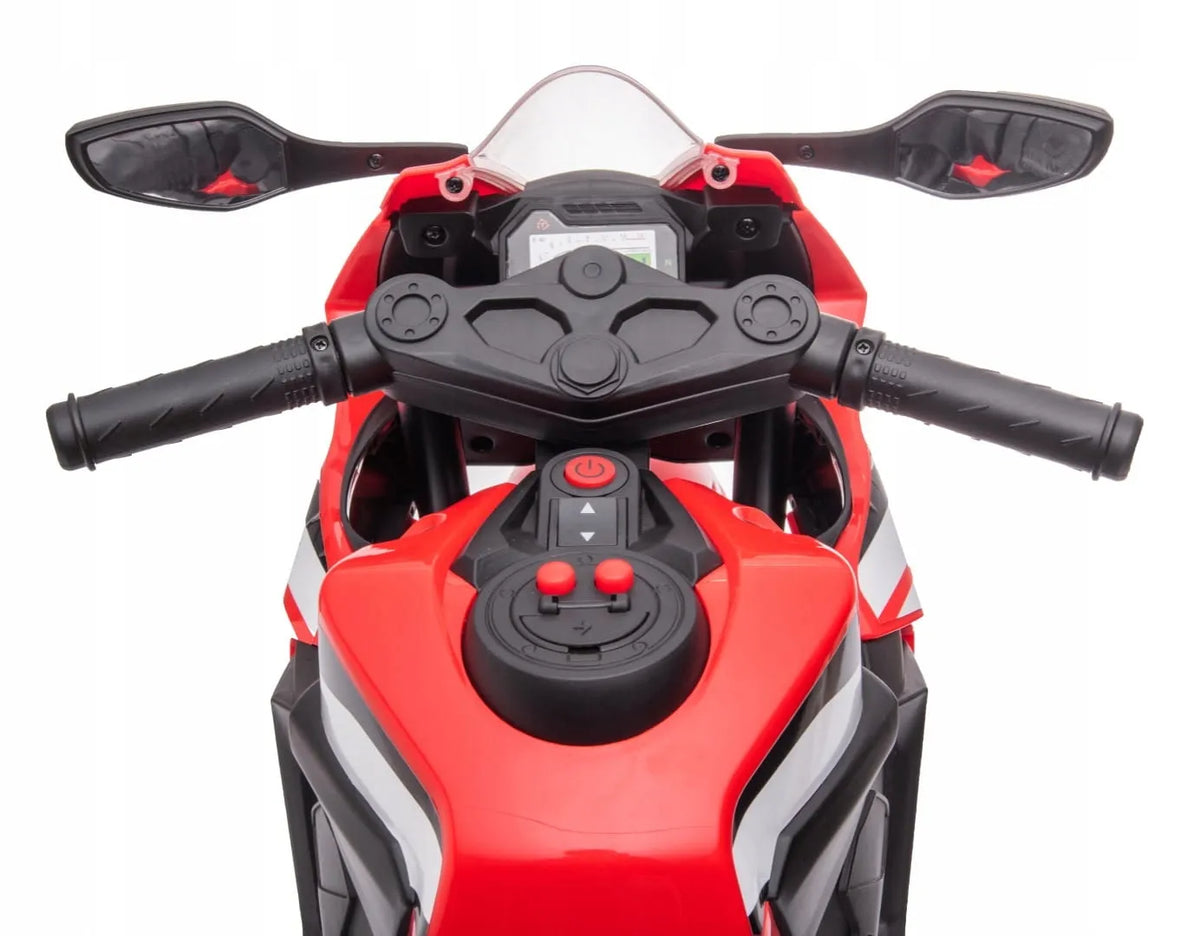 „Sun Baby“ elektrinis motociklas „Honda CBR 1000RR“, 12 V, raudonas, su šviesomis ir garsais