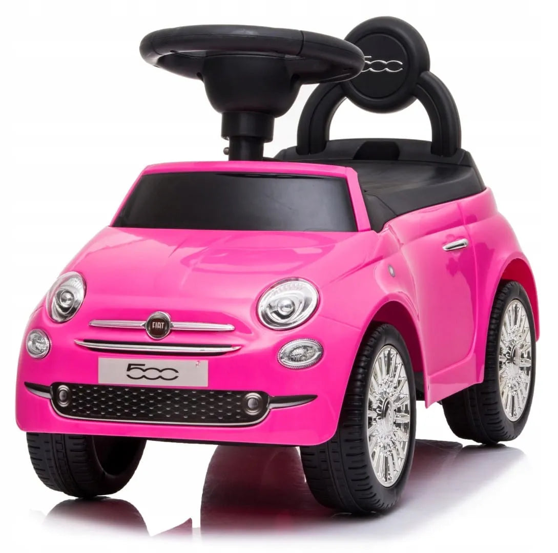 „Sun Baby Fiat 500“ automobilis-juduoklis su atlošu, daiktadėže ir garsais, rožinis
