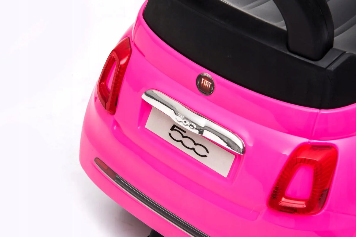 „Sun Baby Fiat 500“ automobilis-juduoklis su atlošu, daiktadėže ir garsais, rožinis