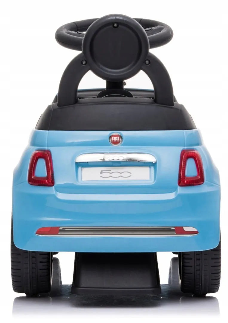 „Sun Baby“ „Fiat 500“ paspirtukas-automobilis, vaikštynė su daiktadėže, mėlynas