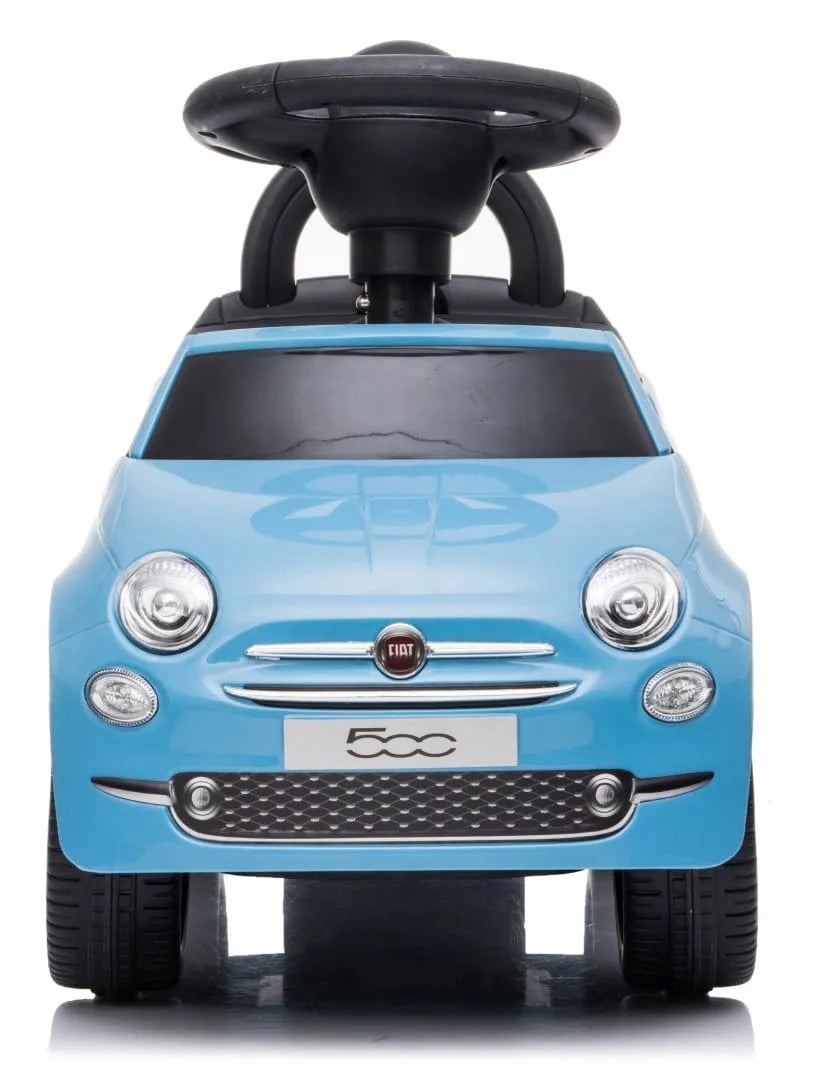 „Sun Baby“ „Fiat 500“ paspirtukas-automobilis, vaikštynė su daiktadėže, mėlynas