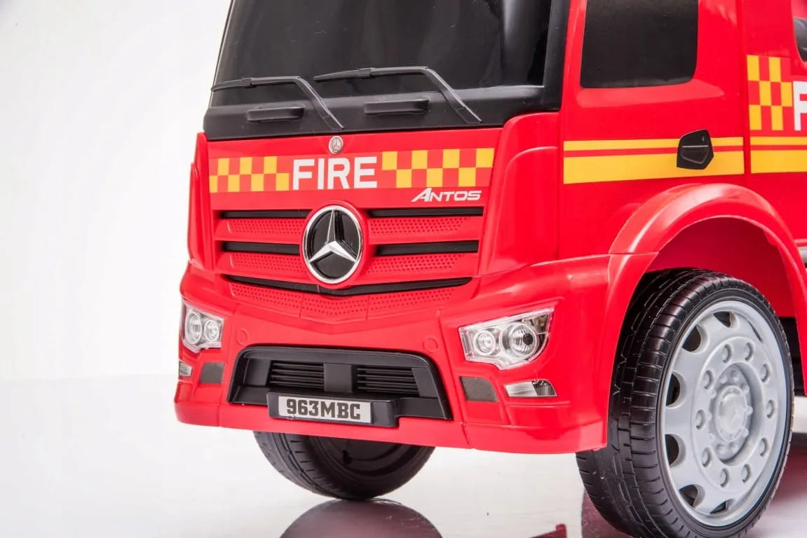 Sun Baby gaisrinės automobilio formos paspirtukas Mercedes Antos su skyreliu ir garso efektais