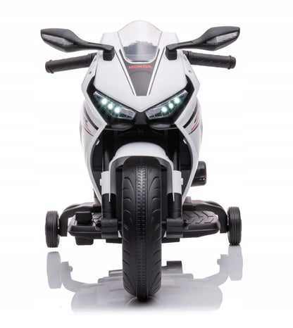 „Sun Baby“ „Honda CBR 1000RR“ elektrinis motociklas vaikams, 12 V, su šviesomis ir garsais, baltas