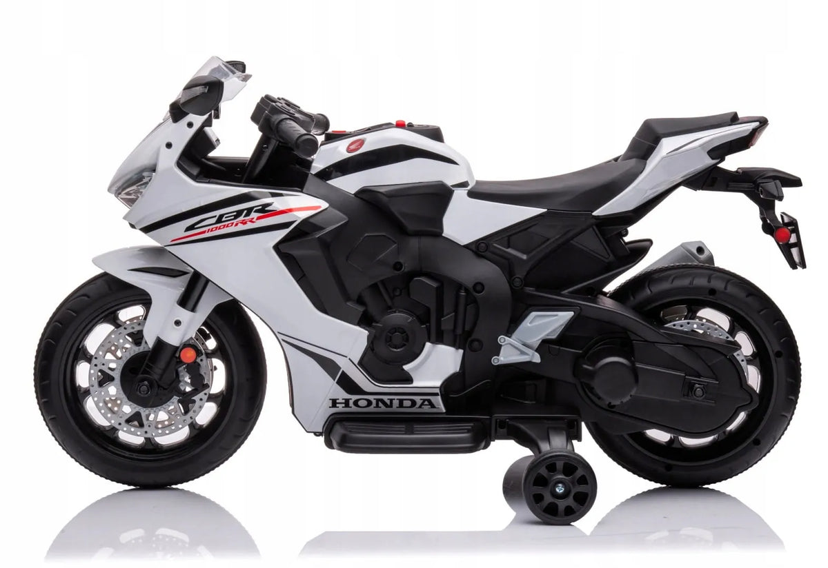 „Sun Baby“ „Honda CBR 1000RR“ elektrinis motociklas vaikams, 12 V, su šviesomis ir garsais, baltas