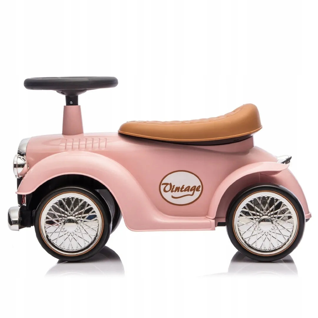 „Sun Baby“ retro paspiriamas automobilis-stumdukas su daiktadėže, rožinis