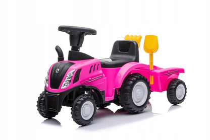 „Sun Baby“ rožinis traktorius-stumdukas „New Holland“ su priekaba, nuo 12 mėn.