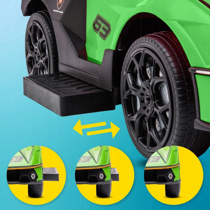„Sun Baby“ vaikiškas „Lamborghini Essenza SCV12“ paspirtukas-stumdukas su daiktų skyriumi, žalias