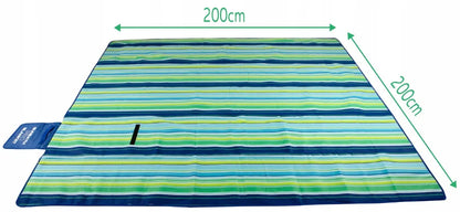 SUN PRO piknikinis paplūdimio paklotas 200x200 cm su rankena, diržu ir kuoliukais