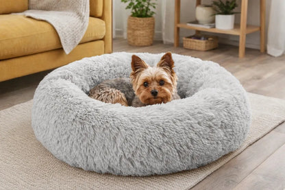 Šunų ir kačių gultas „Shaggy“ 60 cm – pliušinis, neslystantis, patogus