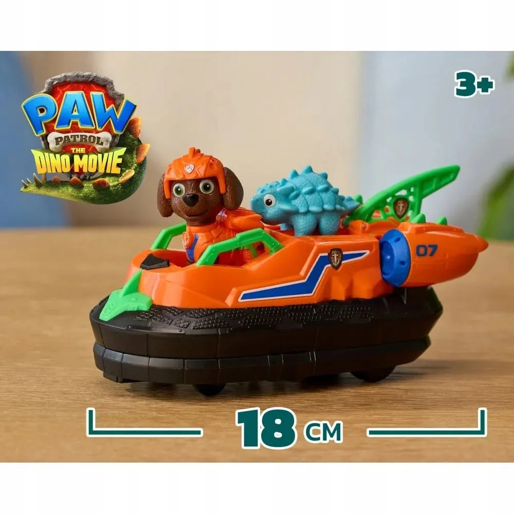 „Šunyčių patrulis“ ir dinozaurai: „Zuma Dino Rescue“ oro pagalvės transporto priemonė su šuniuko figūrėle