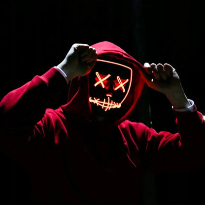 Šviečianti LED kaukė vakarėliams ir koncertams „Purge“