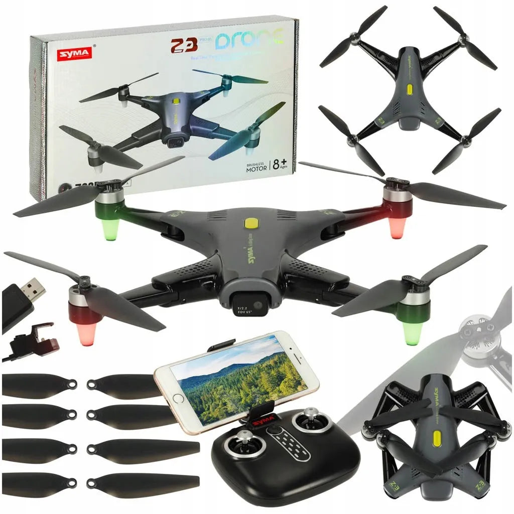 SYMA Z3PRO RC dronas, 2,4 GHz, su HD kamera ir „Wi-Fi“, juodas