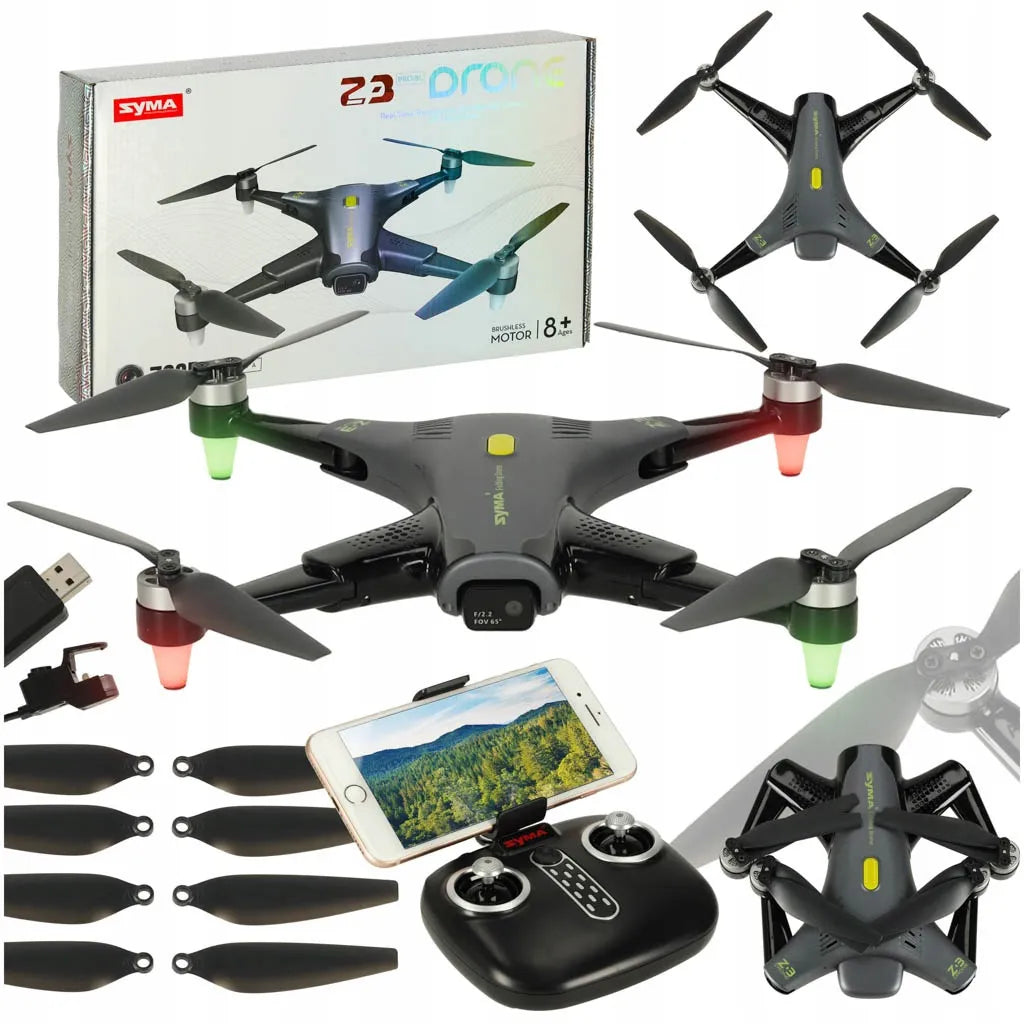 SYMA Z3PRO RC dronas, 2,4 GHz, su HD kamera ir „Wi-Fi“, juodas