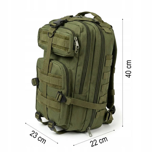 Taktinė turizmo kuprinė „Ulfur UF72611“, 20 l, žalia, 600D „Oxford“