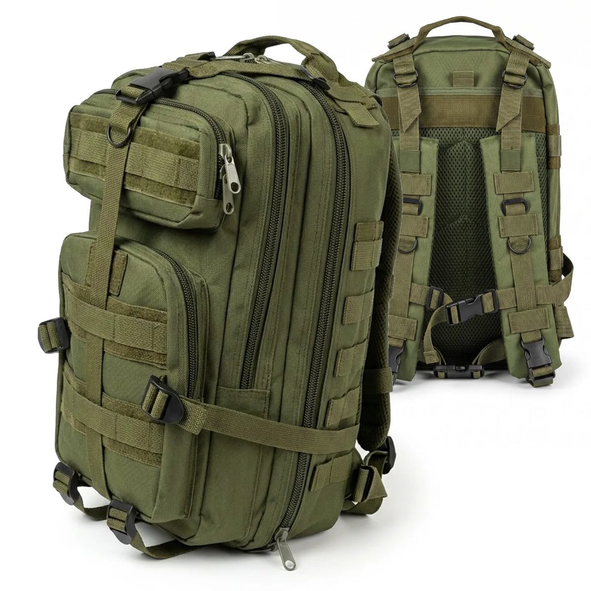 Taktinė turizmo kuprinė „Ulfur UF72611“, 20 l, žalia, 600D „Oxford“