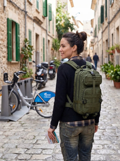 Taktinė turizmo kuprinė „Ulfur UF72611“, 20 l, žalia, 600D „Oxford“