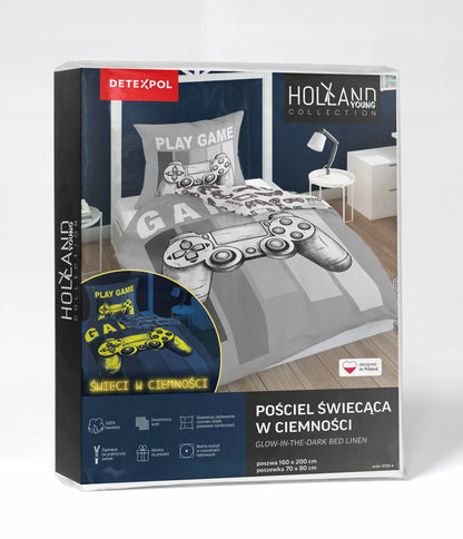 Tamsoje šviečianti patalynė 140x200 Gamer pultelis žaidimų konsolė