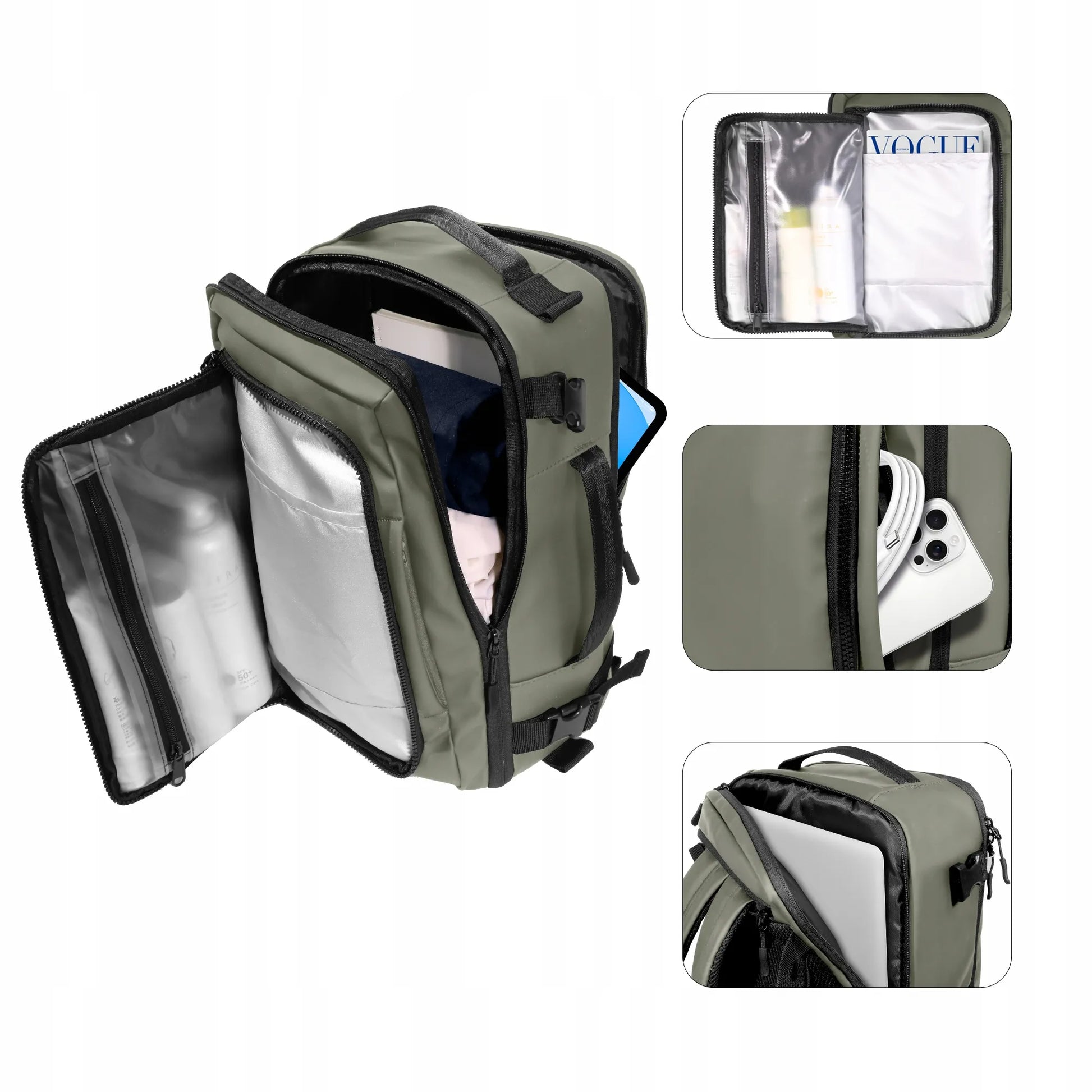 Tech-Protect 20L RYANAIR WIZZAIR ARMY kelioninė kuprinė 40x20x25
