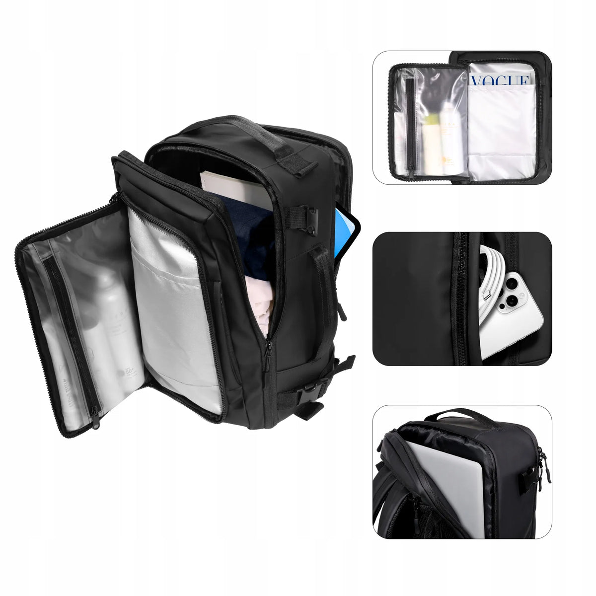 Tech-Protect Defender S50 kuprinė 40x20x25 lėktuvui, kelioninis rankinis bagažas