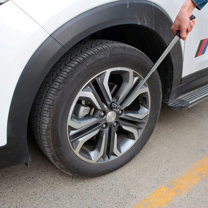 TELESKOPINIS AUTOMOBILIO RATŲ RAKTAS SU GALVUTĖMIS 17, 19, 21, 23 mm, 1/2″, TVIRTAS