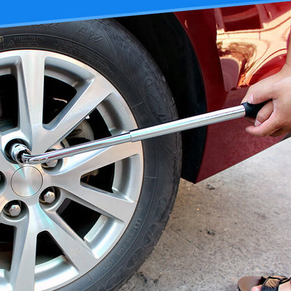 TELESKOPINIS AUTOMOBILIO RATŲ RAKTAS SU GALVUTĖMIS 17, 19, 21, 23 mm, 1/2″, TVIRTAS