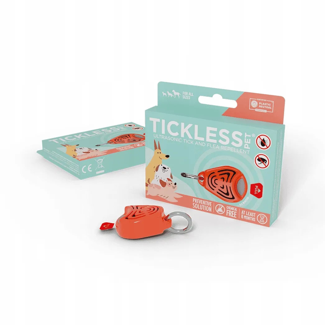 „Tickless Pet“ ultragarsinis prietaisas šunims nuo erkių ir blusų, oranžinis
