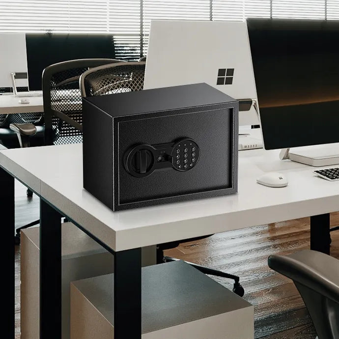 Total Shopping TSF-25 Elektroninis seifas su lentyna, kodine spyna ir USB-C jungtimi