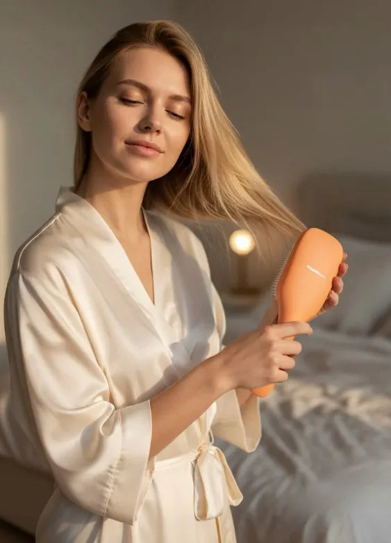 TOUCHBeauty Vita plaukų šepetys su lazerio ir LED šviesos terapija, skirtas galvos odos masažui