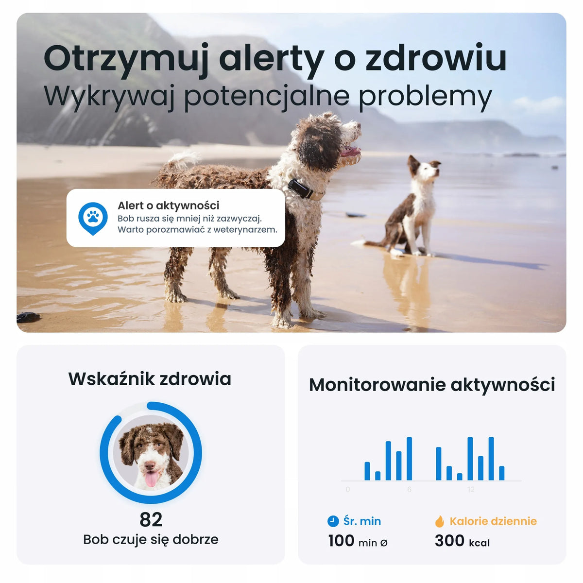 Tractive GPS & Health Dog 6 GPS lokatorius šunims – juodas