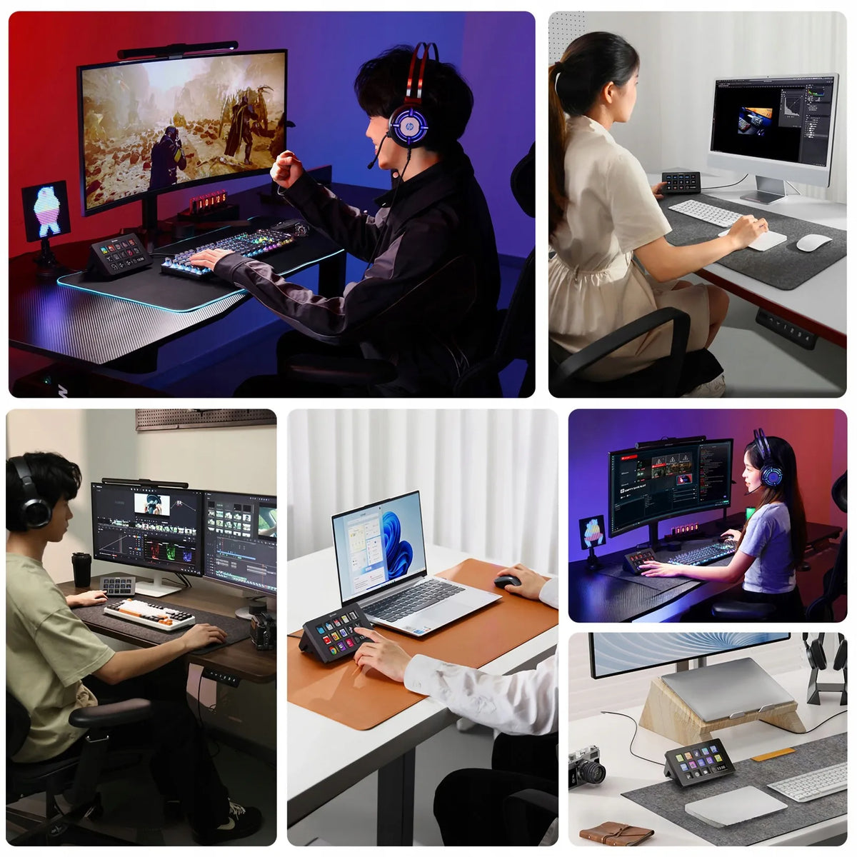 Transliacijos valdymo konsolė studijai ULANZI D200 Stream Deck su 14 klavišų