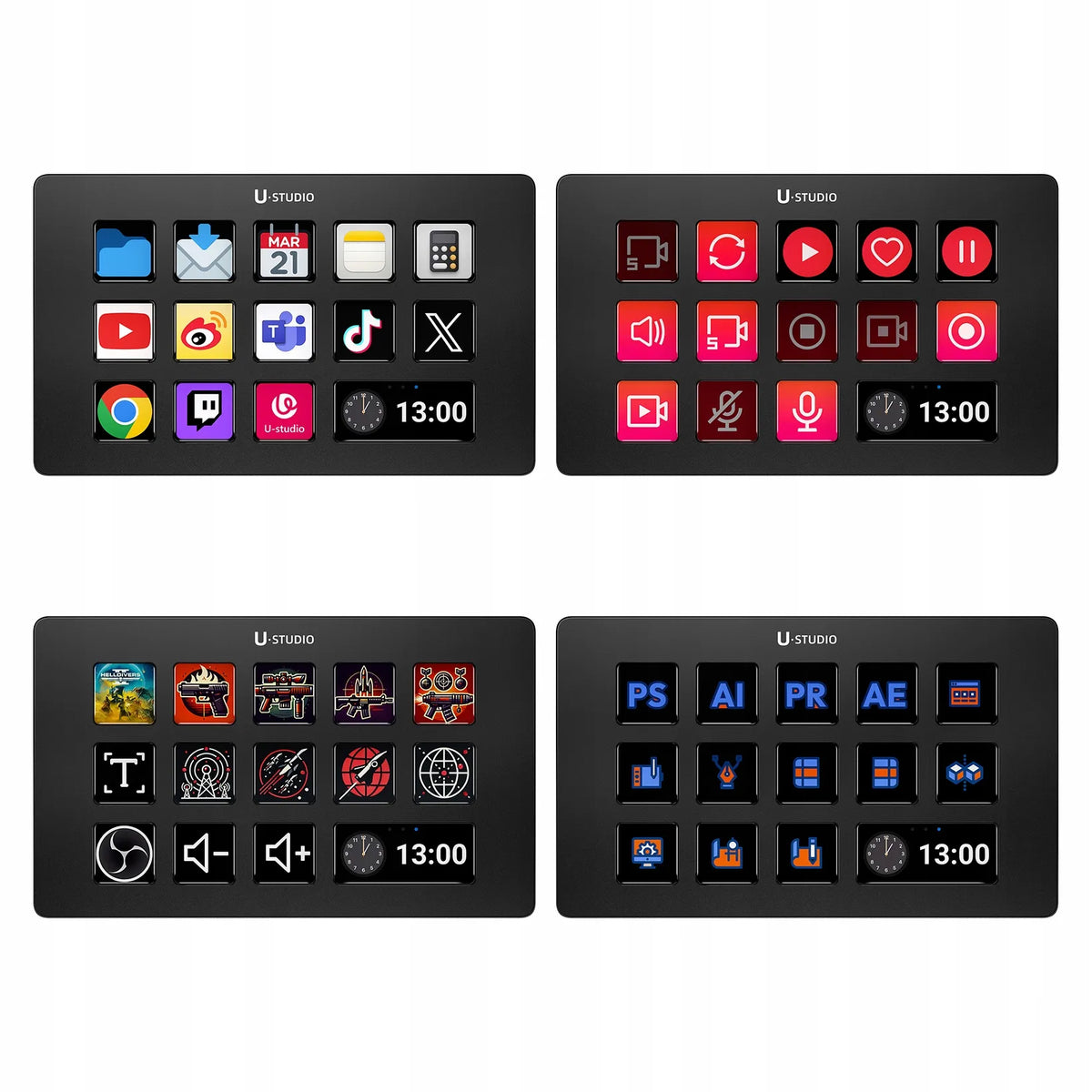 Transliacijos valdymo konsolė studijai ULANZI D200 Stream Deck su 14 klavišų
