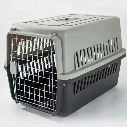Transporteris katėms, šunims ir kitiems gyvūnams, narvas su metalinėmis durelėmis 48 × 31 × 30 cm + girdyklėlė