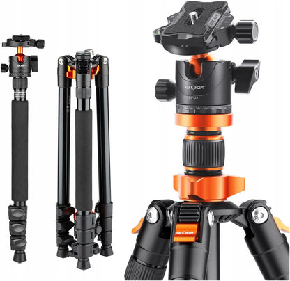 TRIKOJO STOVAS FOTOAPARATUI K&F CONCEPT SA254M2 MONOPODAS 175CM GALVUTĖ 10kg