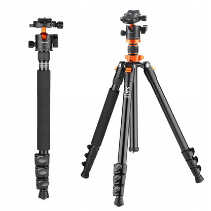 TRIKOJO STOVAS FOTOAPARATUI K&F CONCEPT SA254M2 MONOPODAS 175CM GALVUTĖ 10kg