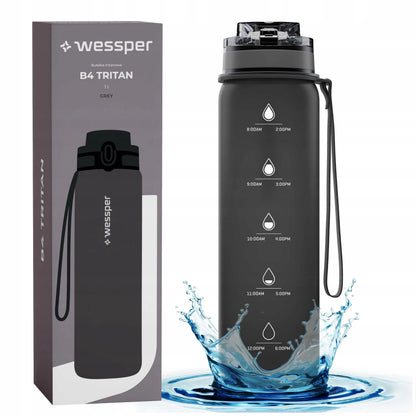TRITAN sportinis vandens butelis su snapeliu 1000 ml