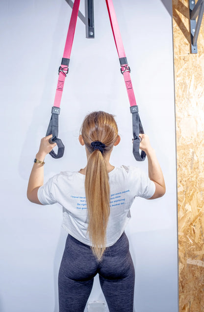 TRX treniruočių diržai, pakabinami diržai, CrossFit, durų laikiklis