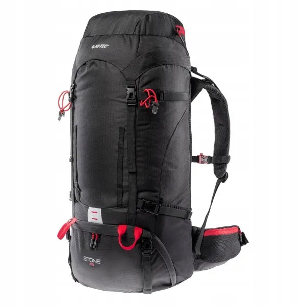 Turistinė kuprinė Hi-Tec STONE 75, 75 l, juoda / HIGH RISK RED
