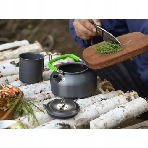 Turistiniai indai Trizand Survival 18 viename – kempingo rinkinys 2 asmenims