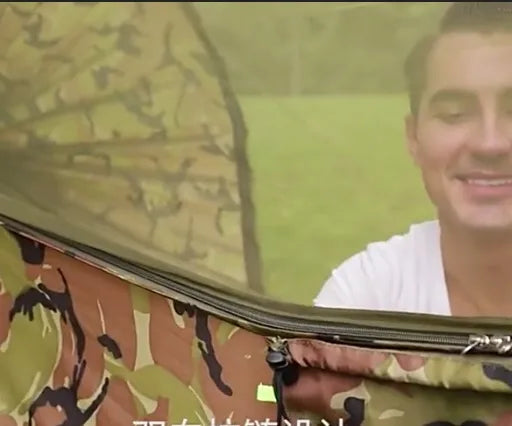 Turistinis hamakas su tinkleliu nuo uodų, pakabinama palapinė medžiui, survival 260cm 750g