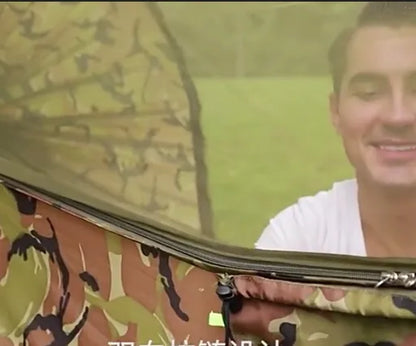 Turistinis hamakas su tinkleliu nuo uodų, pakabinama palapinė medžiui, survival 260cm 750g