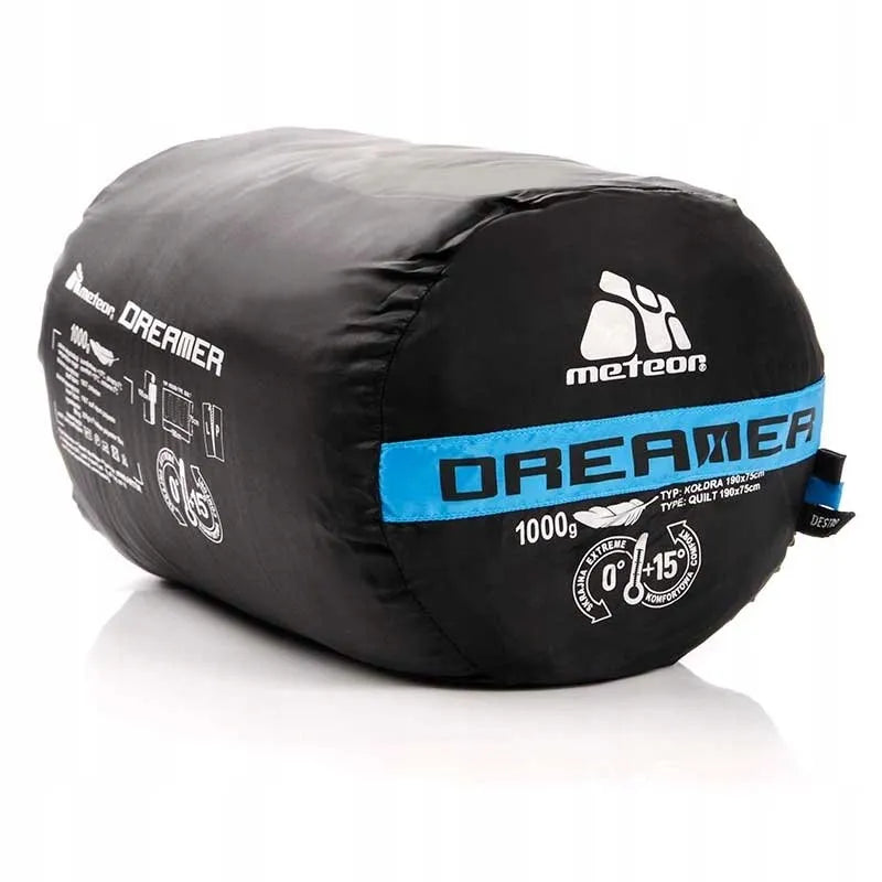 Turistinis miegmaišis-antklodė su dėklu Meteor Dreamer L 190x75 kairysis šiltas