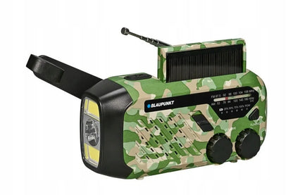 Turistinis saulės energija įkraunamas „Blaupunkt ER10GC“ radijas su dinamo rankenėle