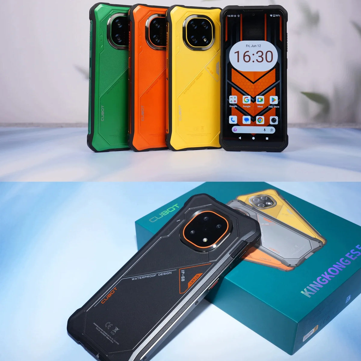 Tvirtas  išmanusis telefonas CUBOT KING KONG ES5 6/128GB NFC DUAL SIM LTE