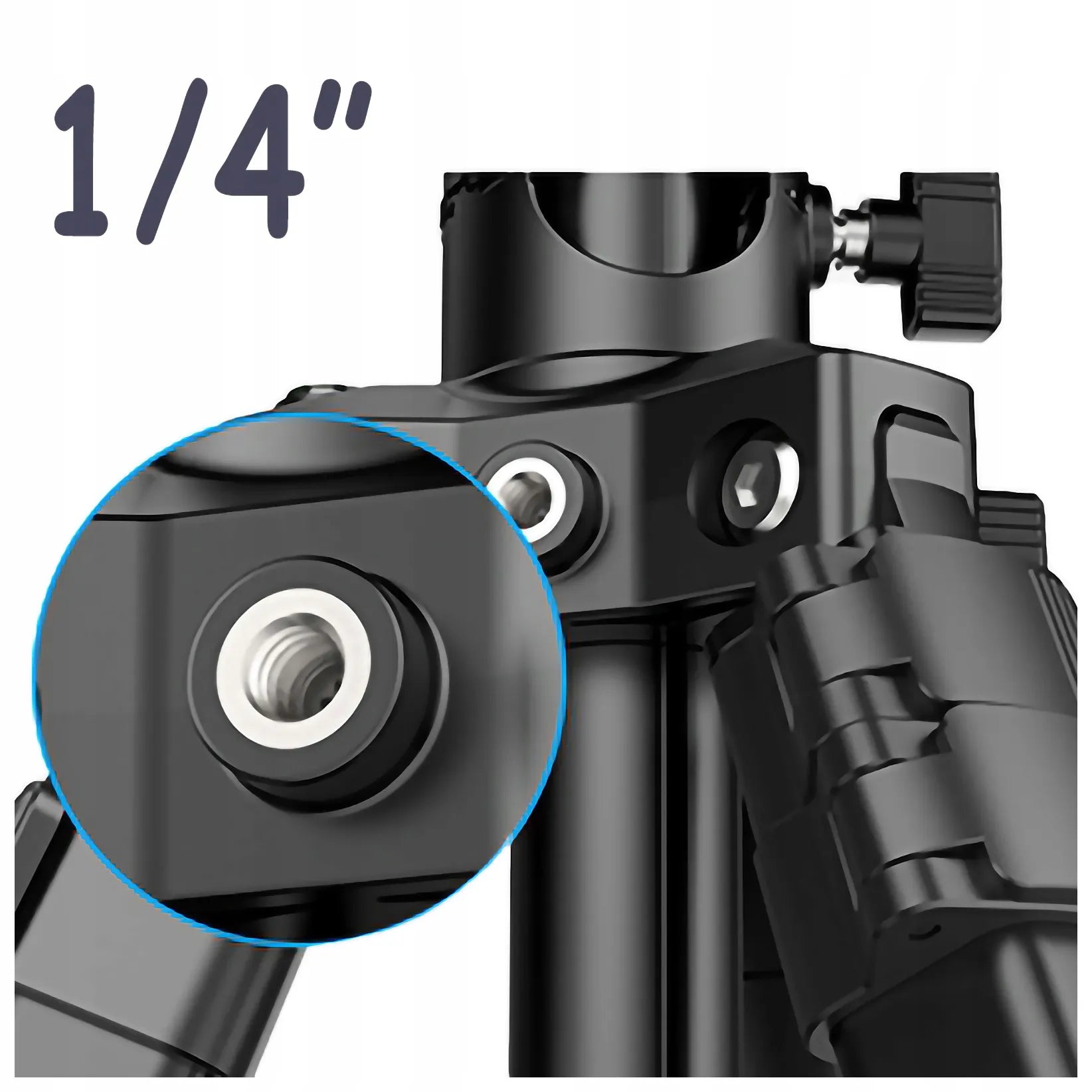 Ulanzi MT-65 trikojis su 3D galvute, „Bluetooth“ nuotolinio valdymo pulteliu, atlenkiama kolonele ir išmaniojo telefono laikikliu