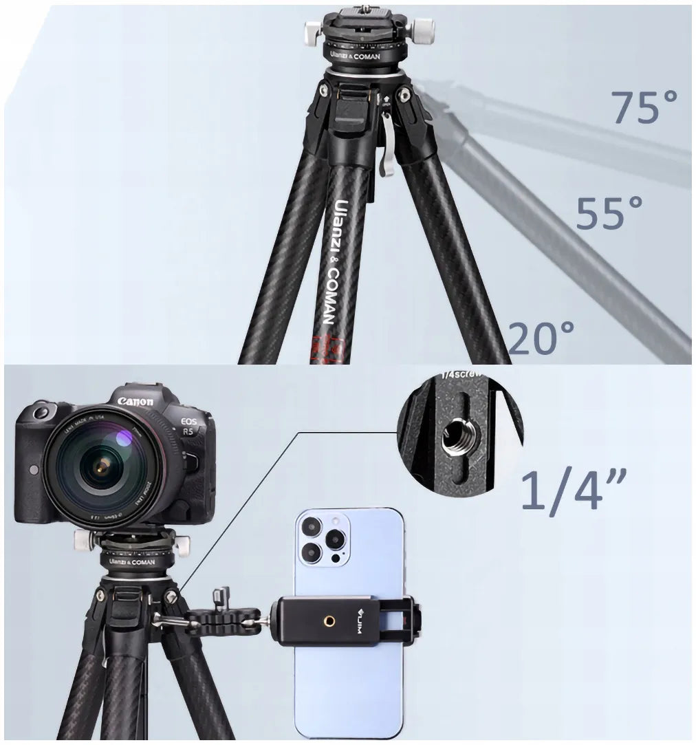 Ulanzi ZERO Y KARBON fotografinis trikojis stovas